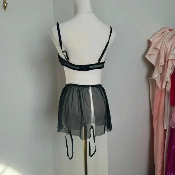 NEW Fairycore coquette goth  lingerie dress floral whimsy - Picture 6 of 7